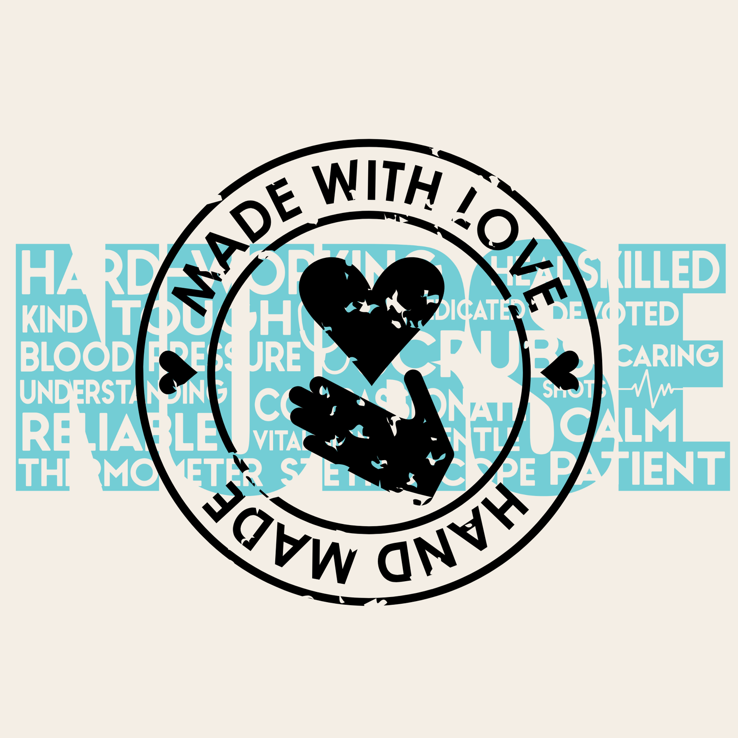 NURSE WORD ART PNG