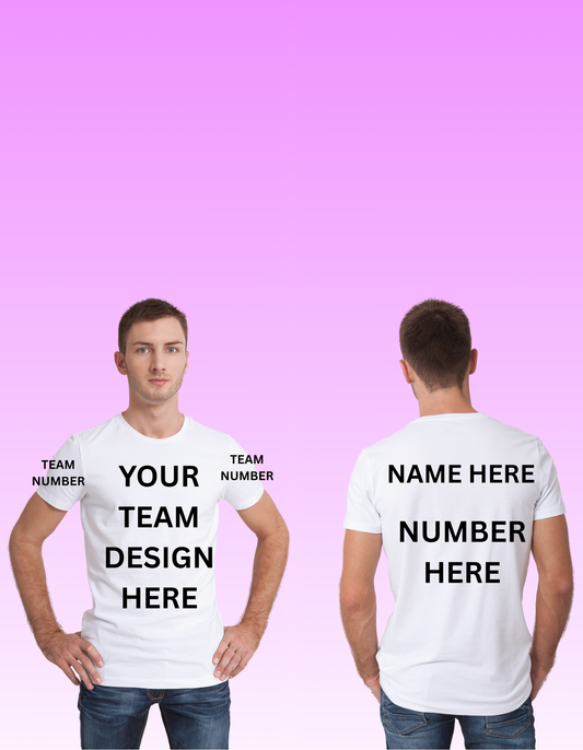 CUSTOM JERSEY STYLE FOOTBALL SHORT SLEEVE T-SHIRT-ADULT