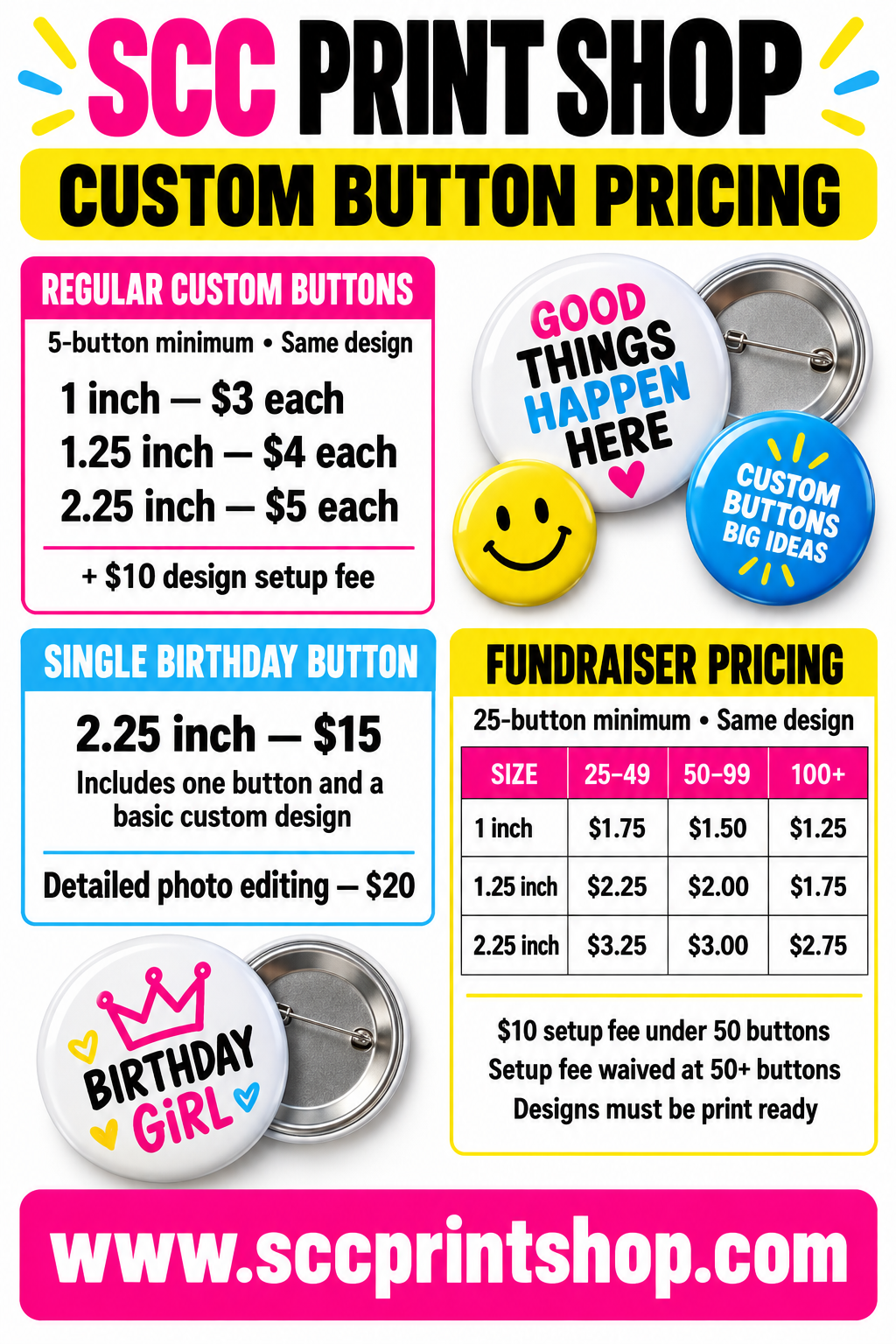 Custom Pinback Buttons