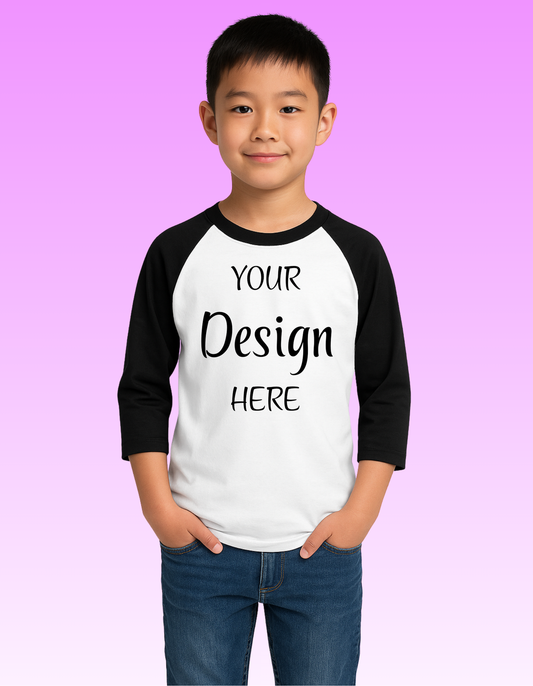CUSTOM BASEBALL-RAGLAN STYLE SHIRT-YOUTH