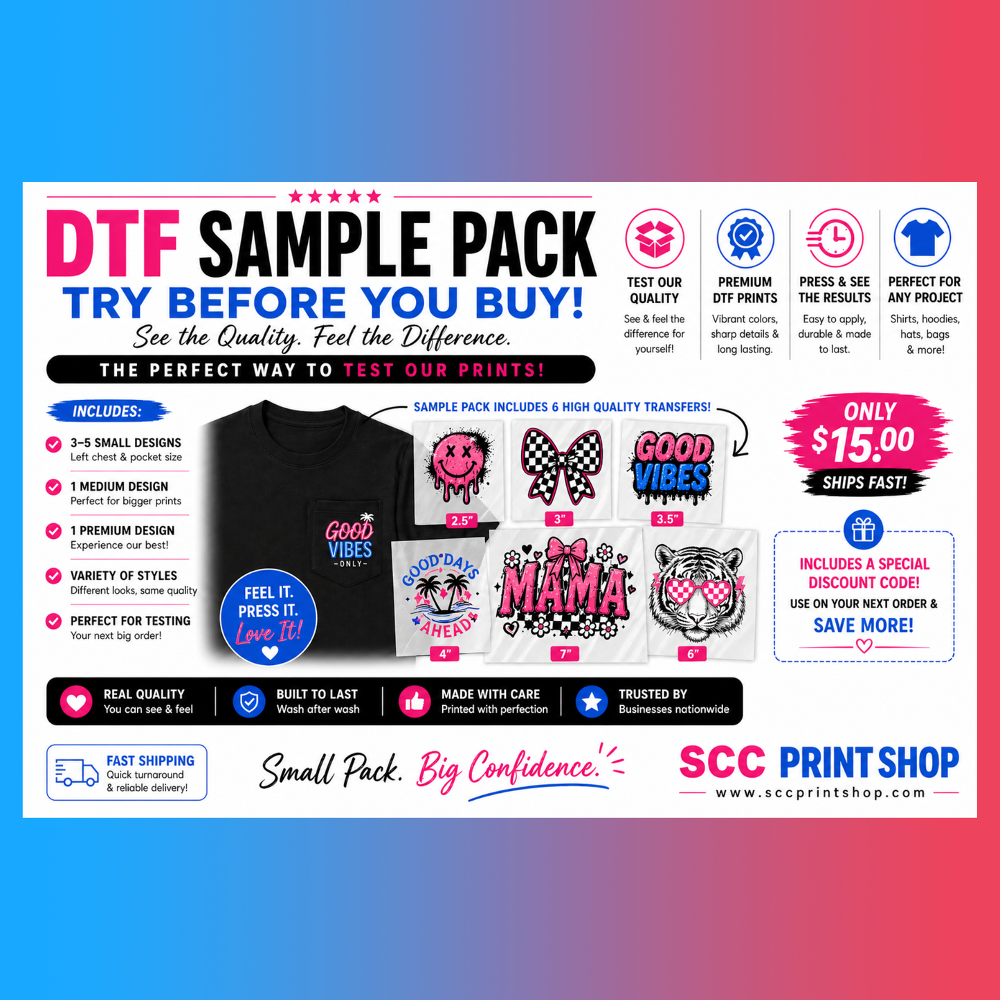DTF SAMPLE PACK