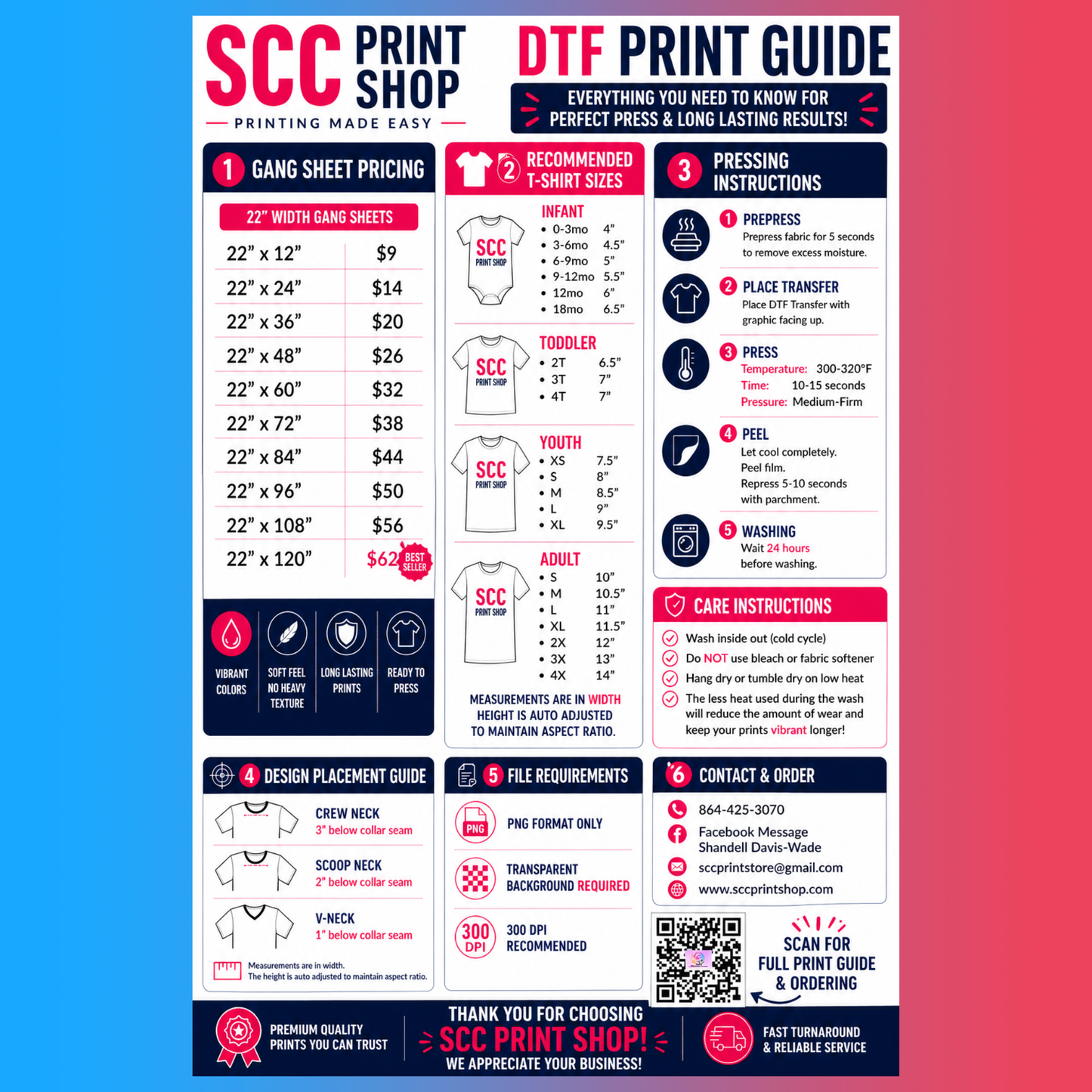 SCC PRINT SHOP DTF Guide- Everything You Need for Perfect Prints