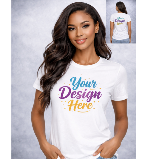 FRONT & BACK CUSTOM SHORT SLEEVE T-SHIRT -ADULT UNISEX