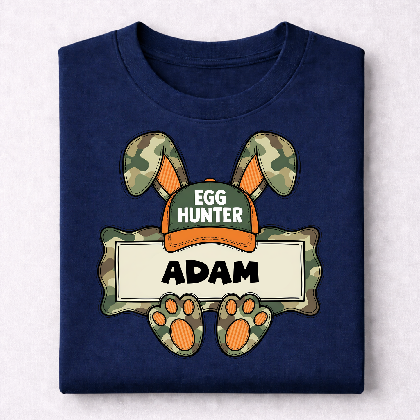 EASTER-CHILDREN-CAMO BUNNY EGG HUNTER CUSTOM NAME