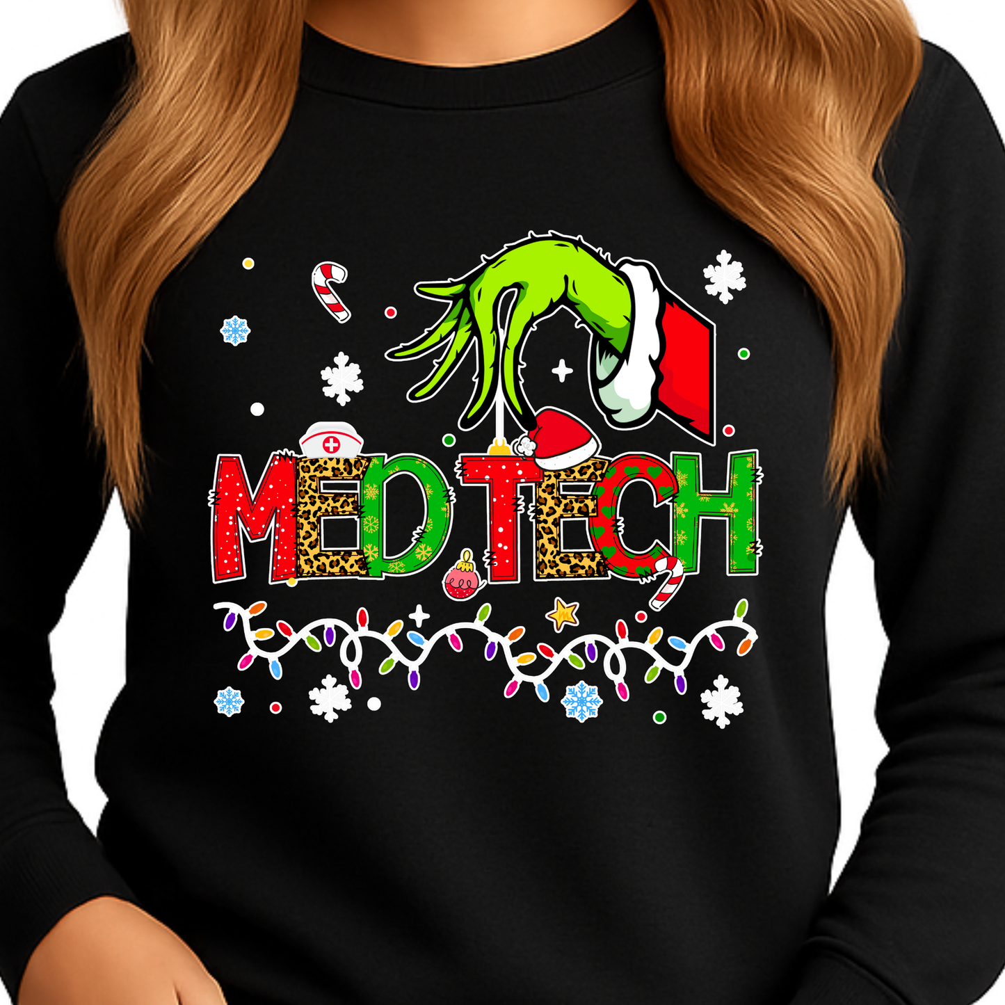 CHRISTMAS HEALTHCARE SPECIALTIES-LONG SLEEVE SHIRT-ADULT UNISEX