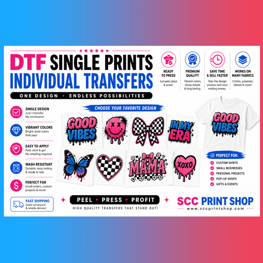 DTF Single Prints-Individual Transfers