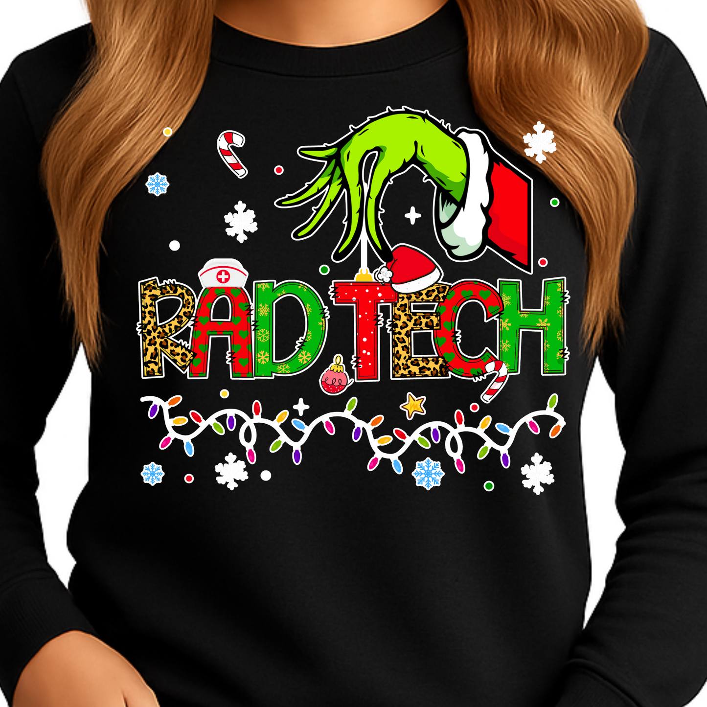 CHRISTMAS HEALTHCARE SPECIALTIES-LONG SLEEVE SHIRT-ADULT UNISEX