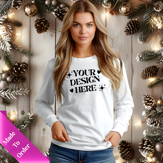 CUSTOM LONG SLEEVE SHIRT-ADULT UNISEX