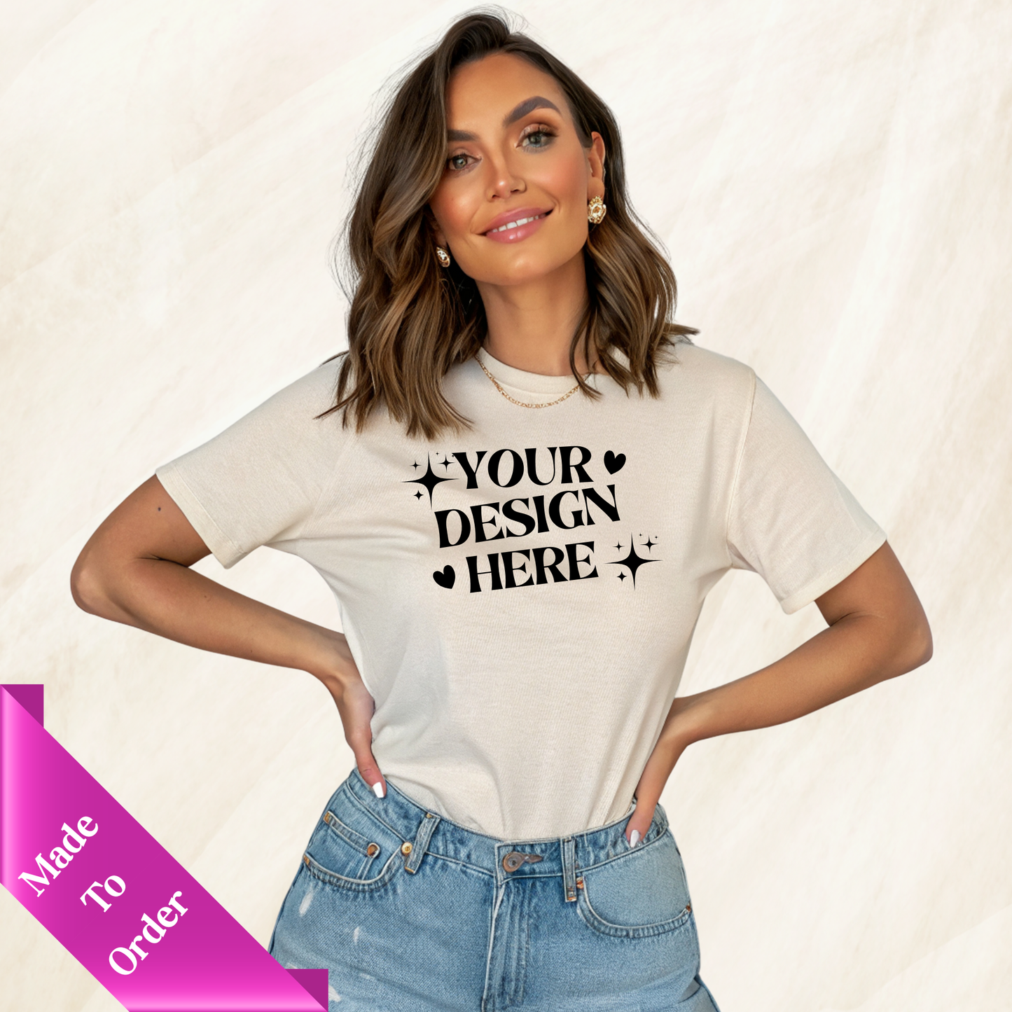 FRONT & BACK CUSTOM SHORT SLEEVE T-SHIRT -ADULT UNISEX