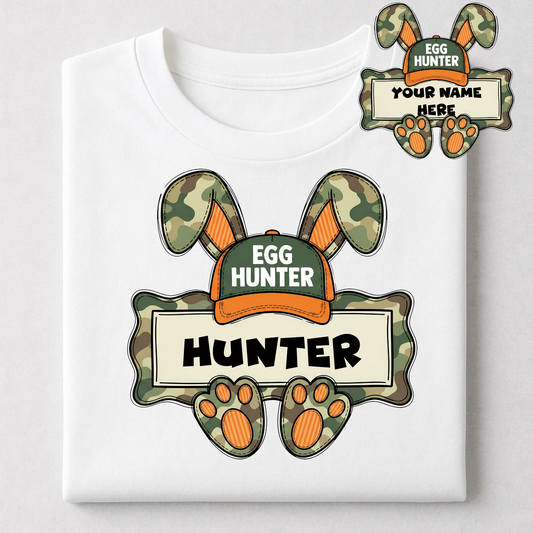 EASTER-CHILDREN-CAMO BUNNY EGG HUNTER CUSTOM NAME