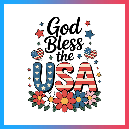 God Bless The USA Flowers