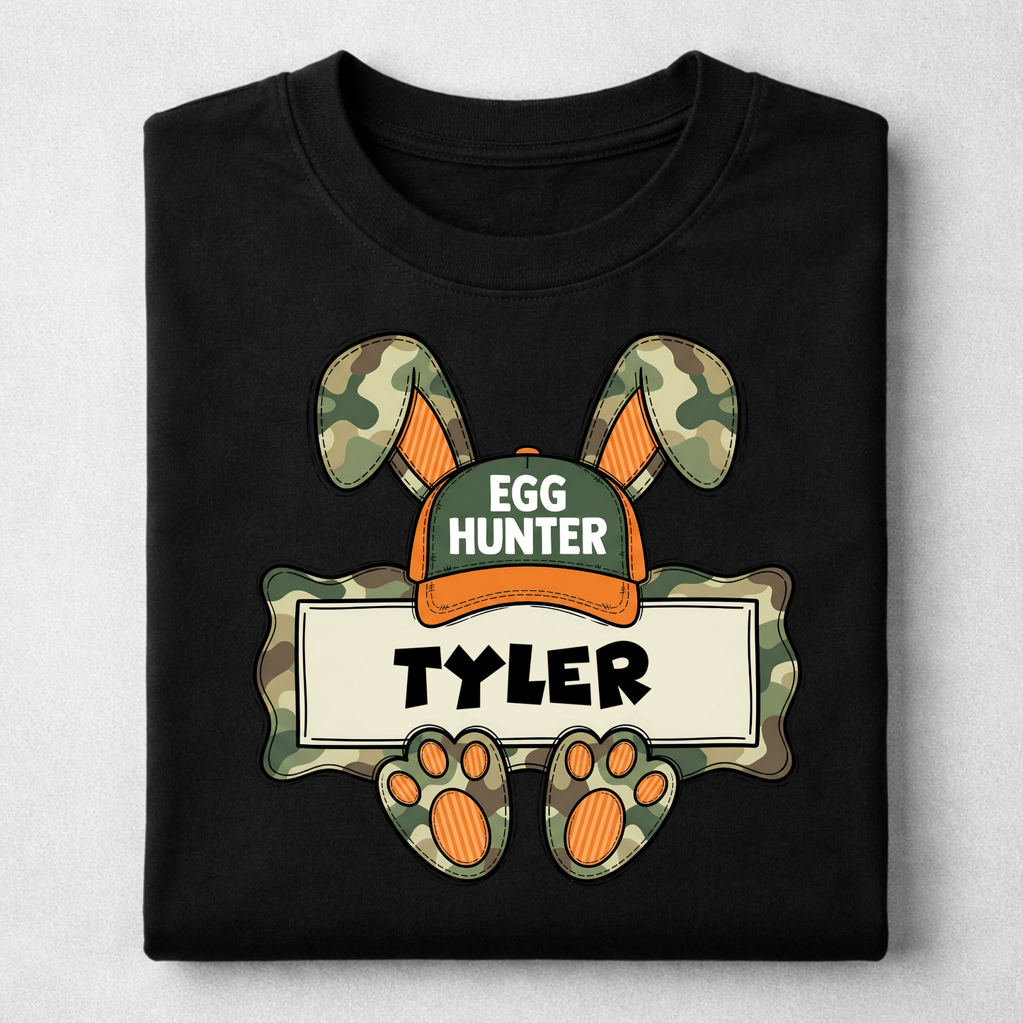 EASTER-CHILDREN-CAMO BUNNY EGG HUNTER CUSTOM NAME