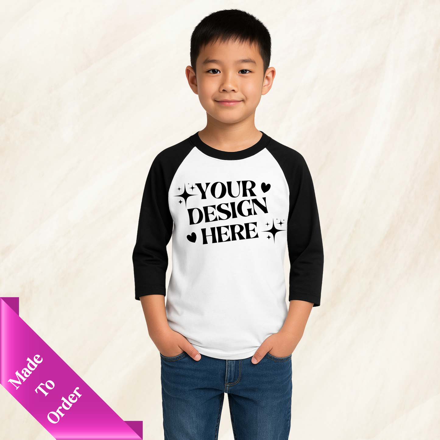 CUSTOM BASEBALL-RAGLAN STYLE SHIRT-YOUTH