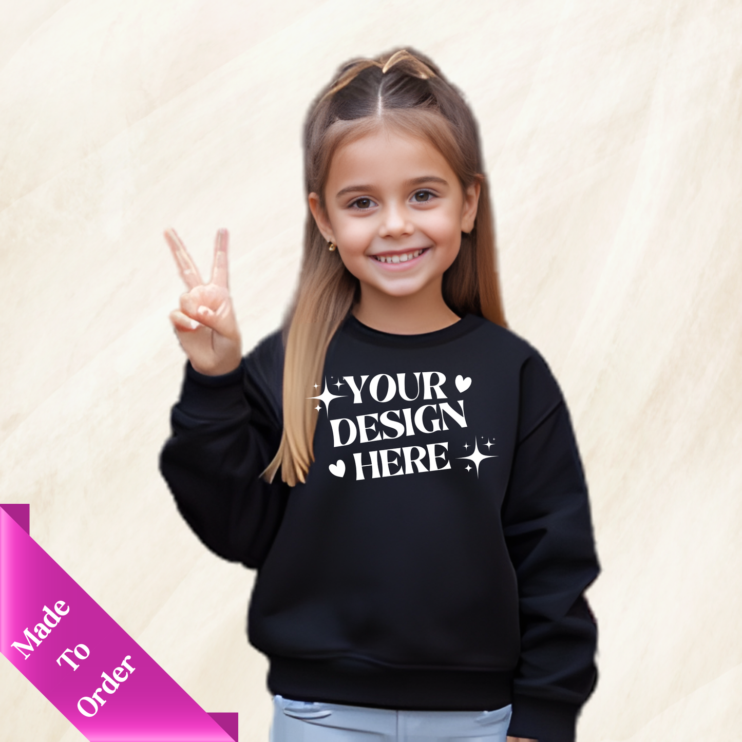 CUSTOM CHILDREN APPAREL-LONG SLEEVE SHIRTS-SWEATSHIRTS & HOODIES