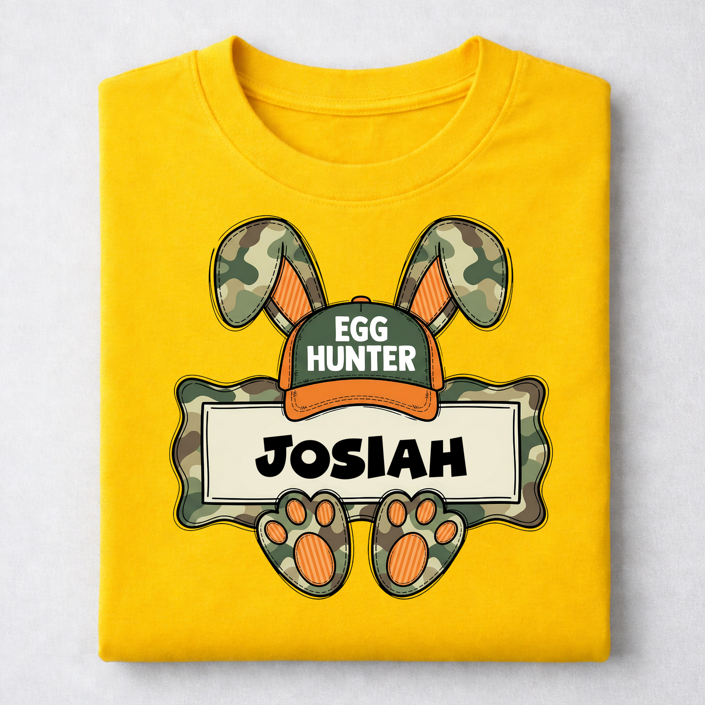 EASTER-CHILDREN-CAMO BUNNY EGG HUNTER CUSTOM NAME