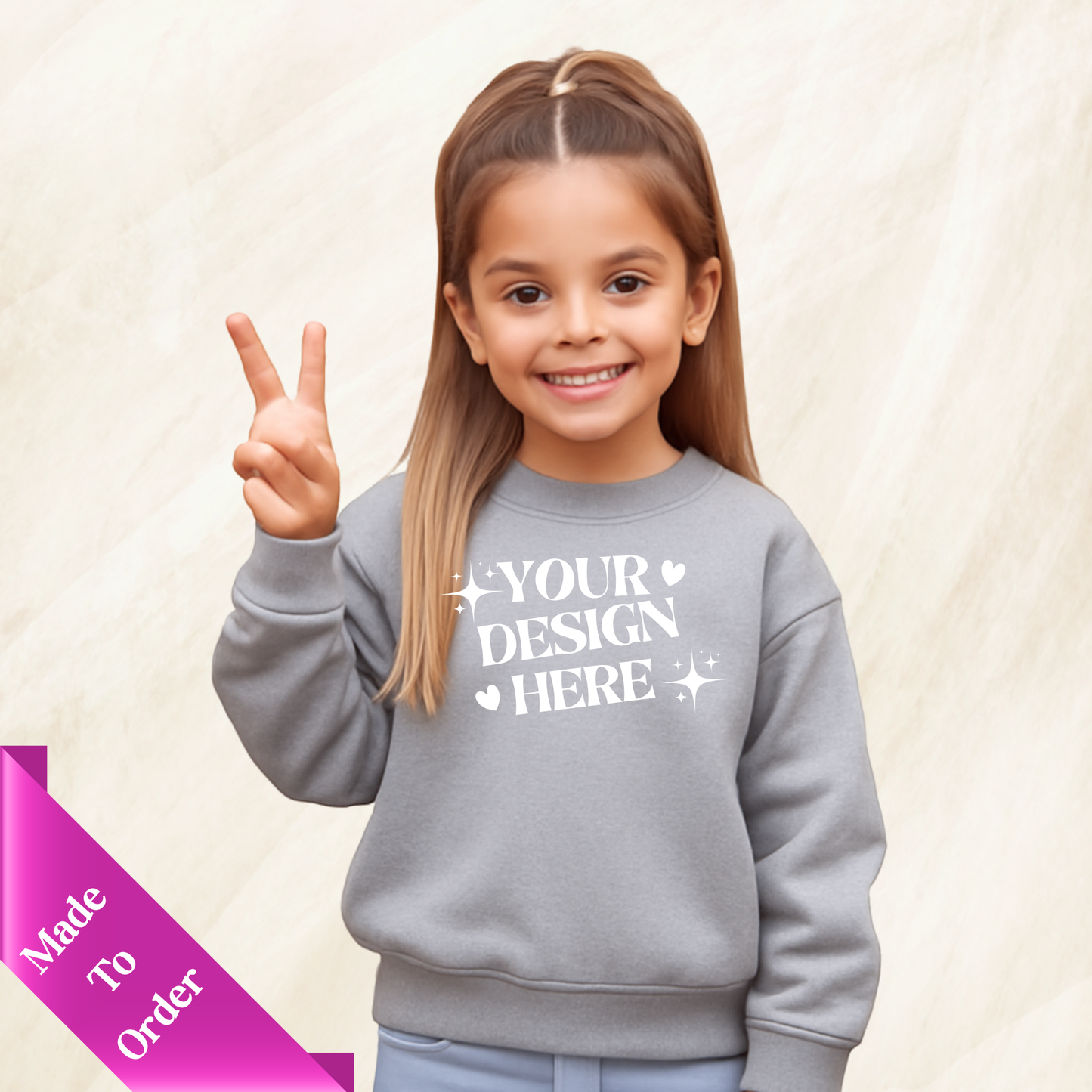 CUSTOM CHILDREN APPAREL-LONG SLEEVE SHIRTS-SWEATSHIRTS & HOODIES