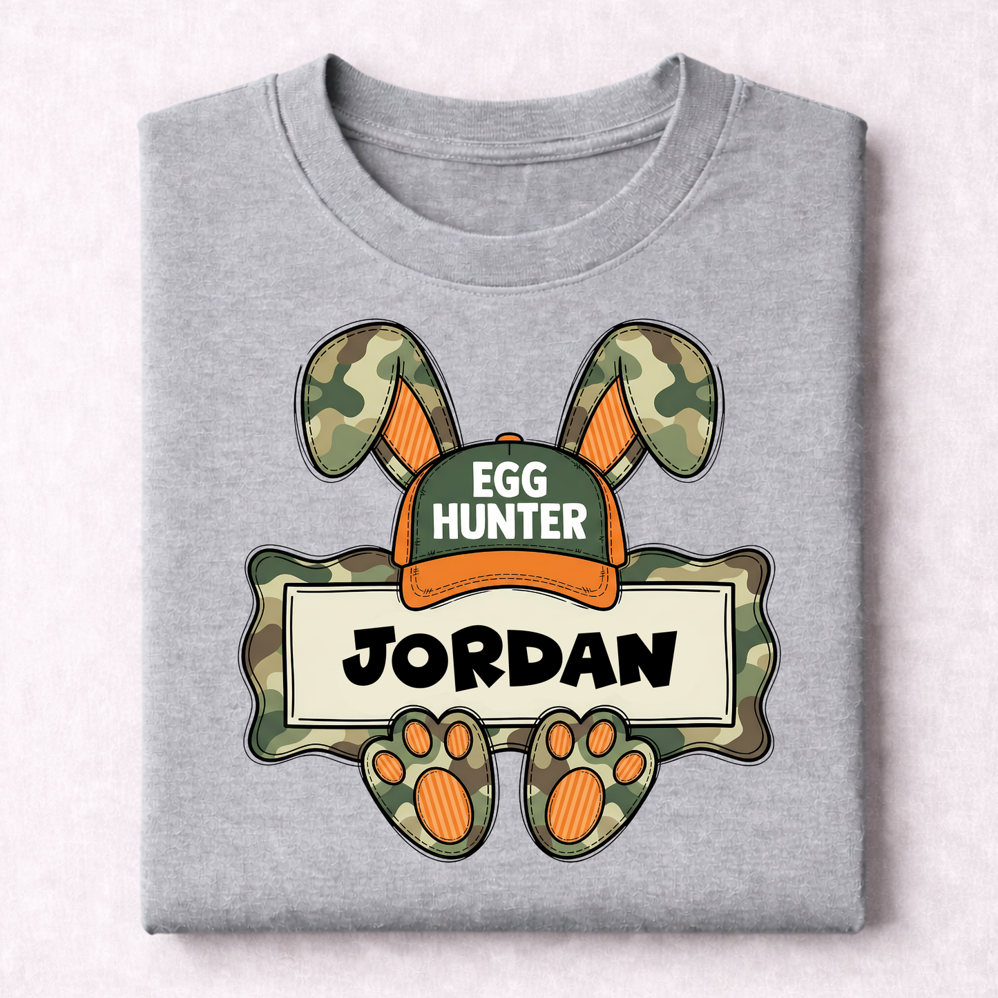 EASTER-CHILDREN-CAMO BUNNY EGG HUNTER CUSTOM NAME