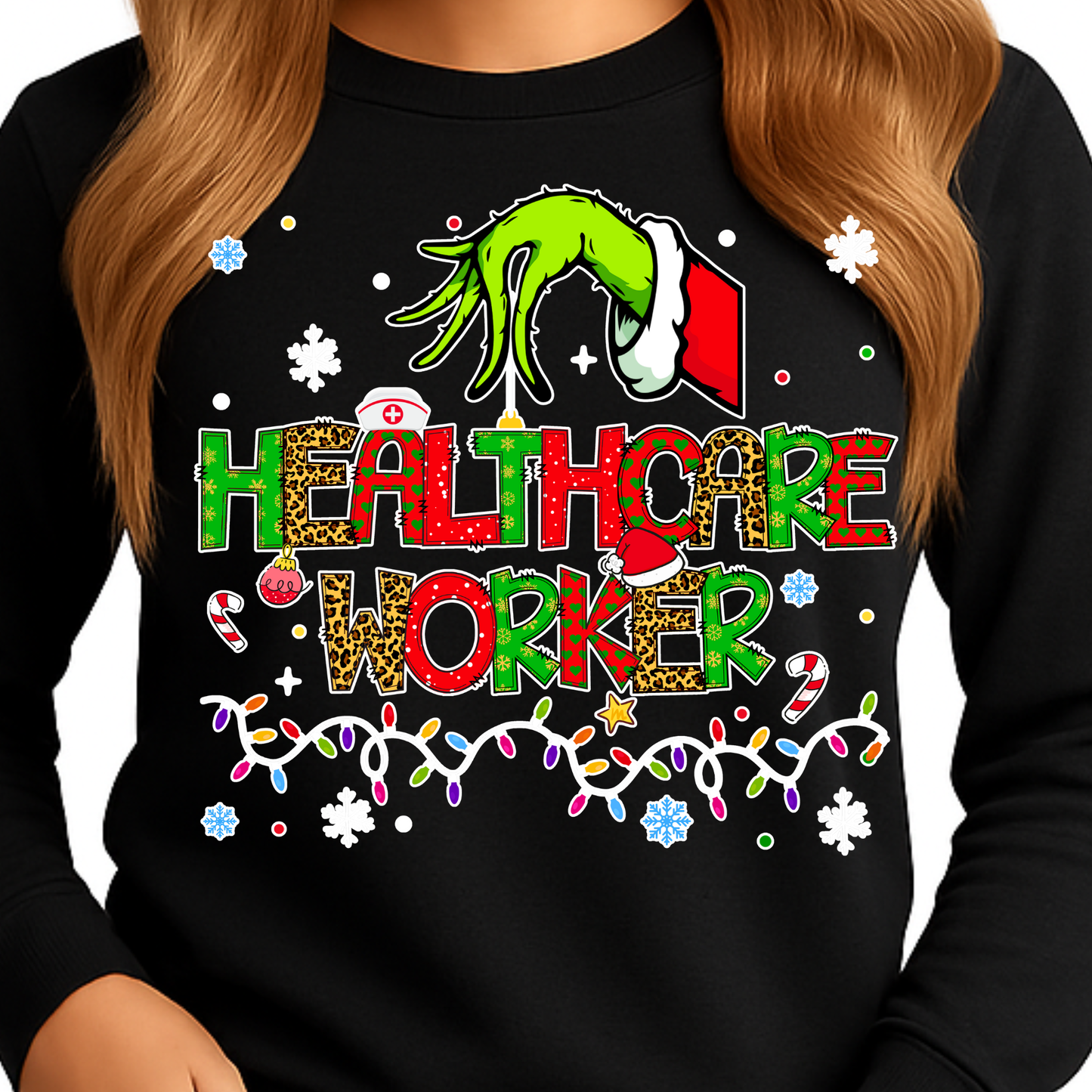 CHRISTMAS HEALTHCARE SPECIALTIES-LONG SLEEVE SHIRT-ADULT UNISEX