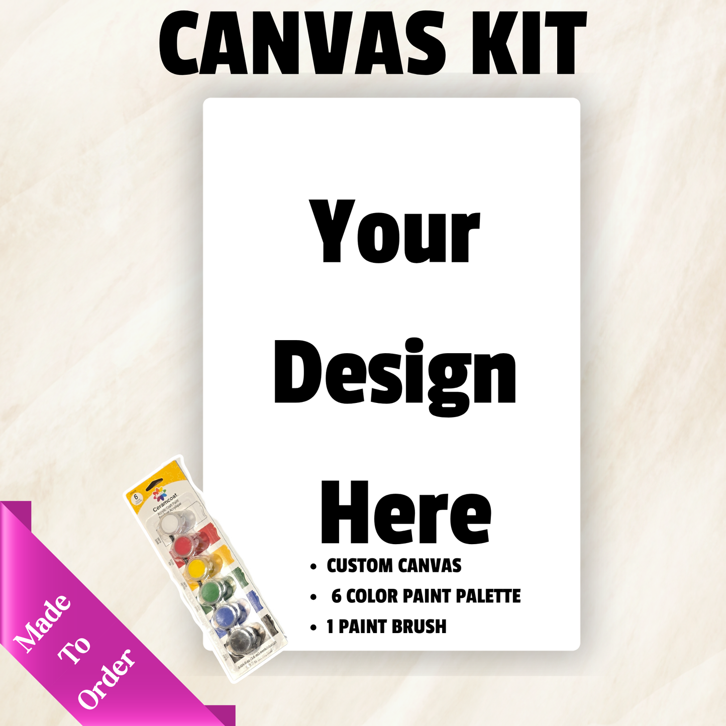 CUSTOM CANVAS 11"x14"-SIP & PAINT CANVAS