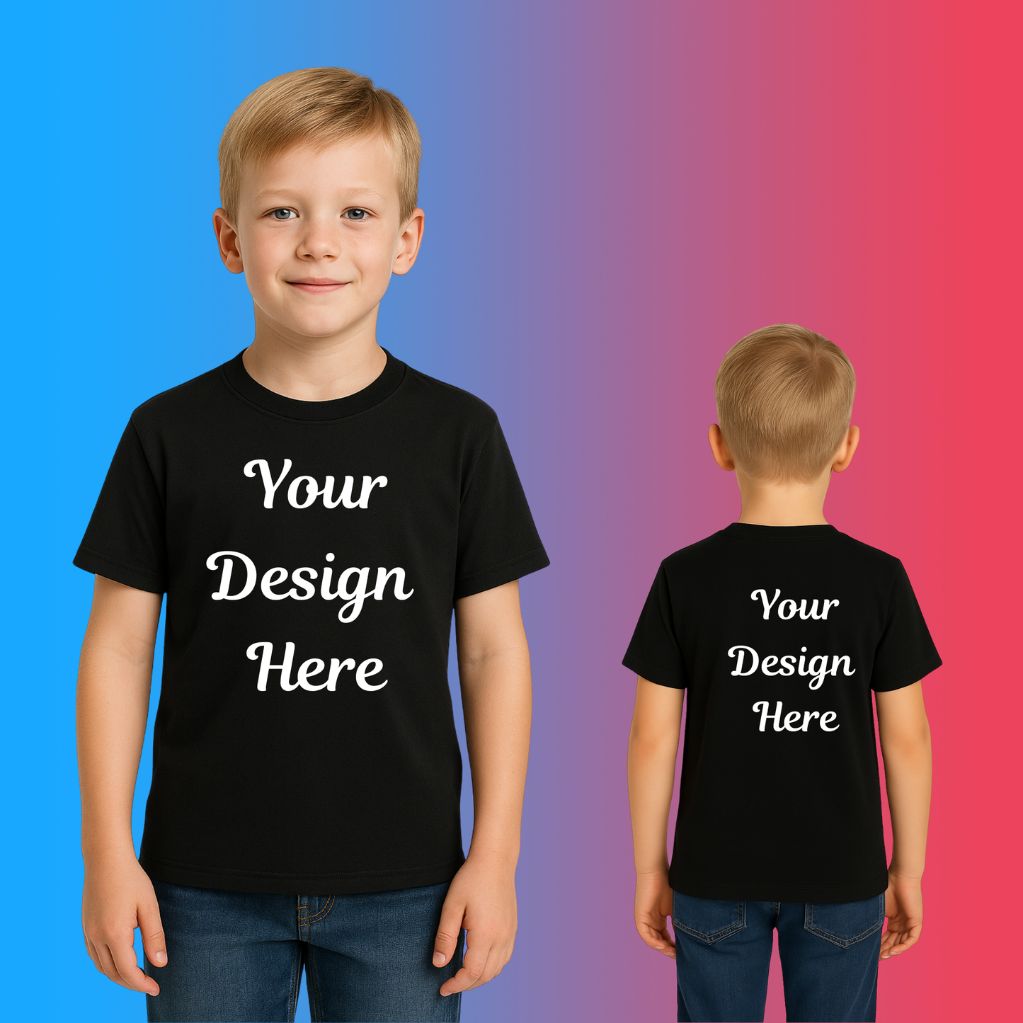 FRONT & BACK CUSTOM SHORT SLEEVE T-SHIRT-YOUTH